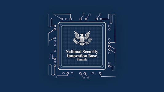 National Security Innovation Base Summit Logo Text that reads National Security Innovation Base Summit