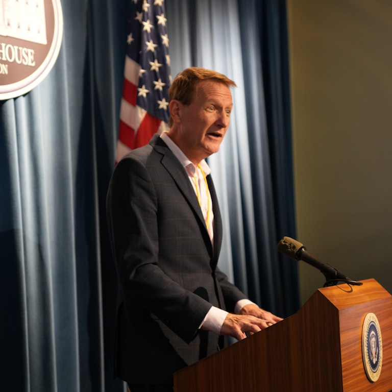 Education Leader Participant in Press Room Simulation