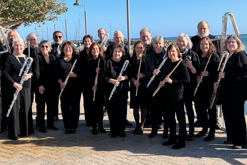 Group photo: Song of the Angels Flute Orchestra