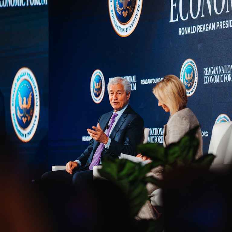 Jamie Dimon speaks at the 2026 Reagan National Economic Forum Jamie Dimon speaks at the 2026 Reagan National Economic Forum