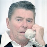 Ronald Reagan on the phone Ronald Reagan on the phone
