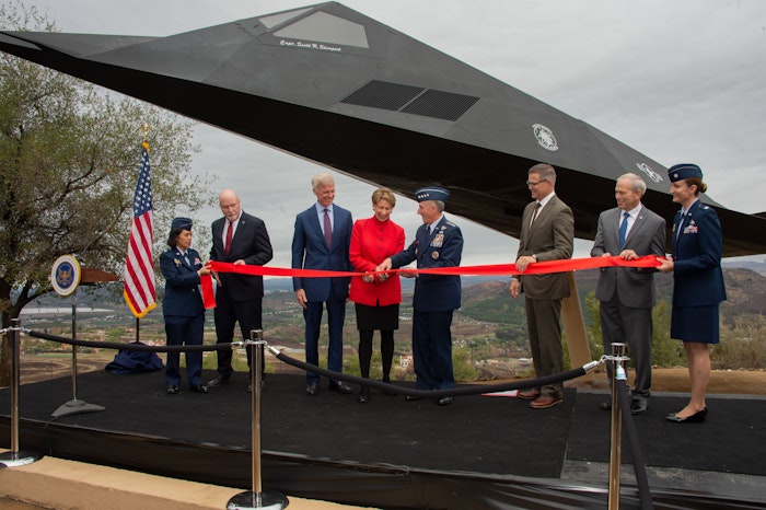 The F117 ribbon cutting ceremony at Reagan Library