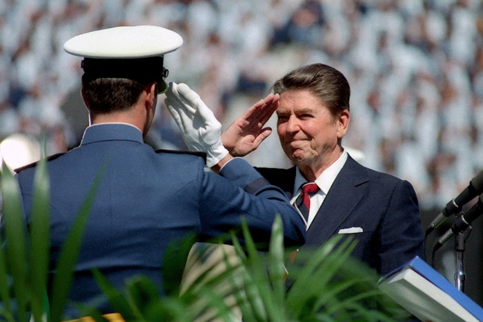 Ronald Reagan Salutes