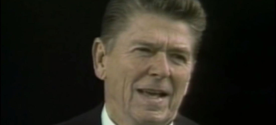 Ronald Reagan's quote Our government has no power except that granted…