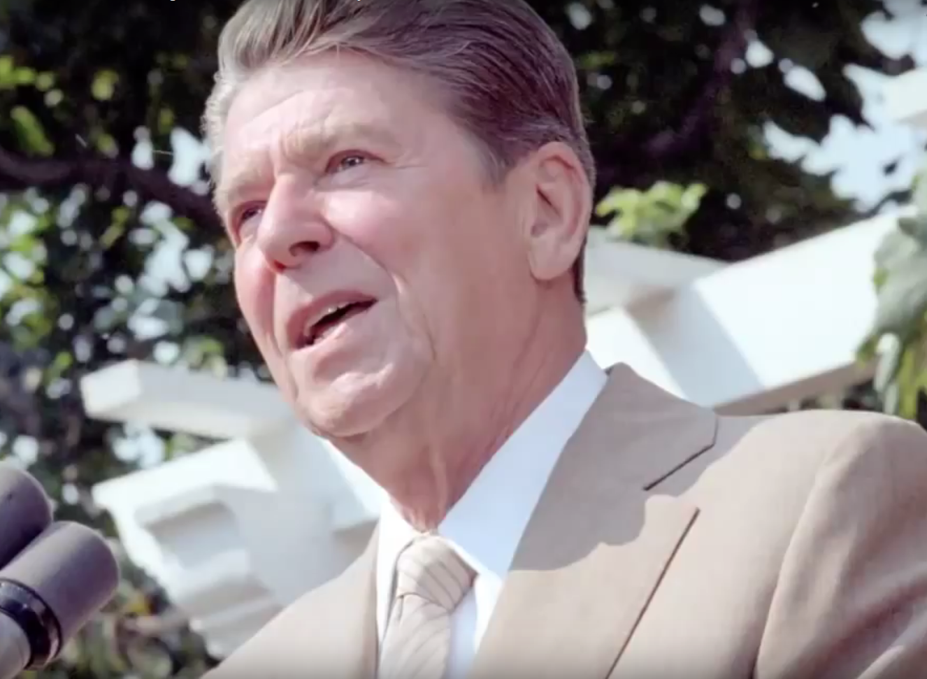 Ronald Reagan's quote At home, our enemy is no longer Red Coats, but…