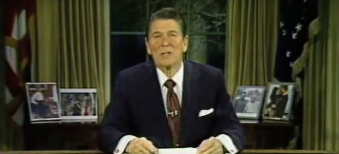 Ronald Reagan's quote The defense policy of the United States is based…