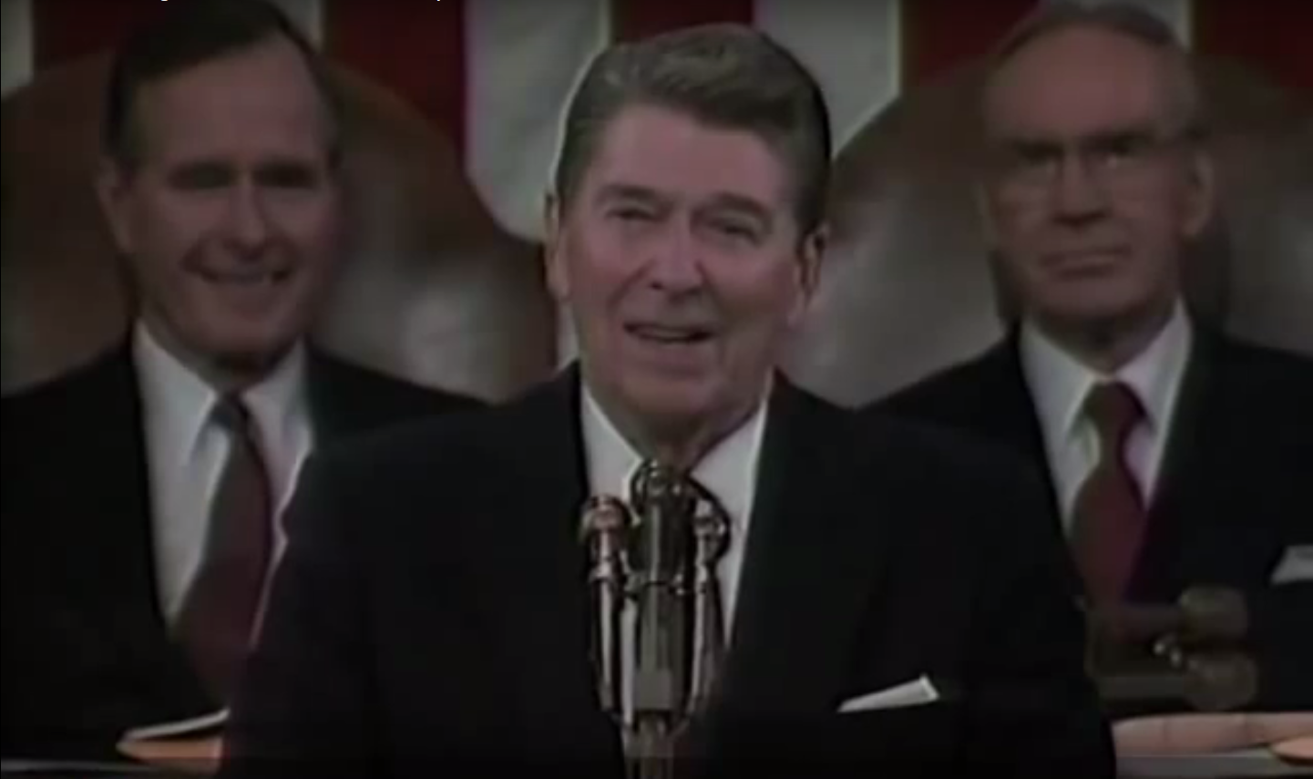 Ronald Reagan's quote We don't have deficits because people are taxed…