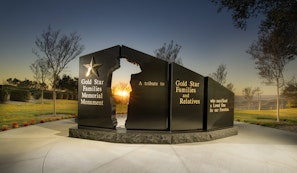 gold star memorial at sunset