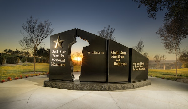 gold star memorial at sunset