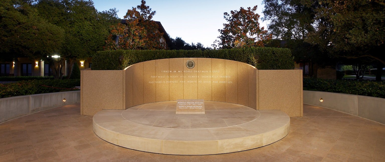 The Reagans Memorial Site Outside looking at the The Reagans Memorial Site