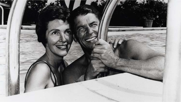 Nancy and Ronnie in pool