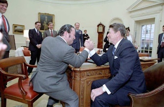 Reagan arm wrestling