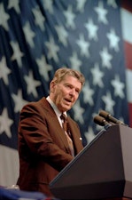 Reagan giving a speech