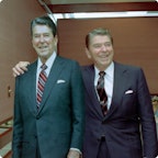 Reagan with a Reagan Cutout