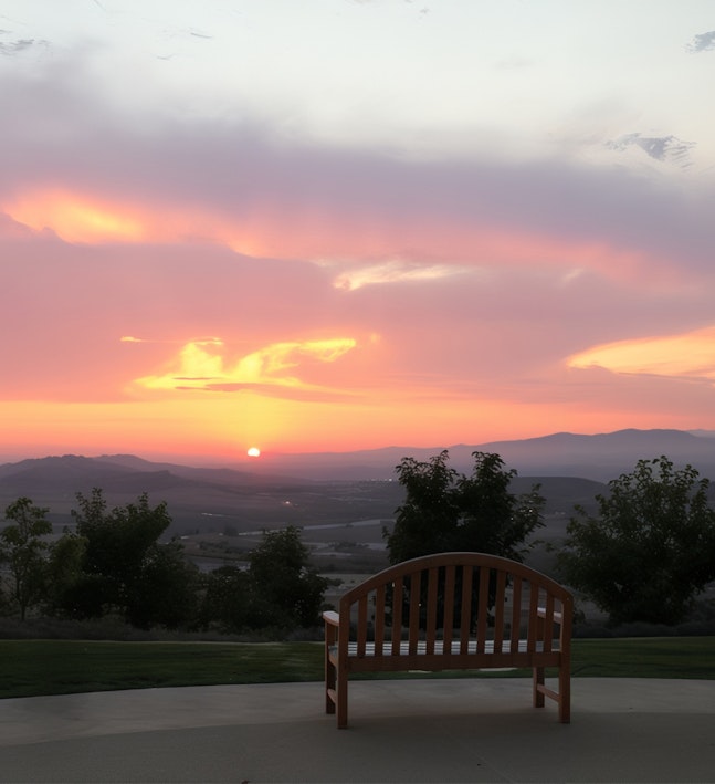 Sunset at the Reagan Library