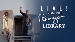 Live from the Reagan Library Reagan waving from the Air Force One