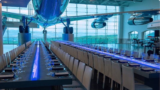 Event setup in the Air Force One Pavilion