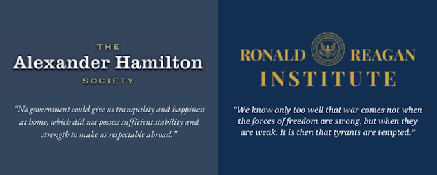 The Alexander Hamilton and Ronald Reagan Institute Text Logos