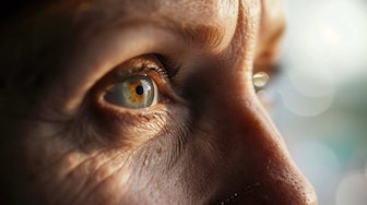 Close up of person's eyes