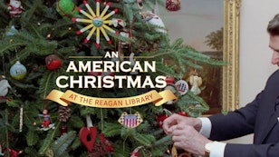 An American Christmas Ronald Reagan decorates a Christmas tree