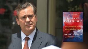 Jonathan Turley with book cover "Rage and the Rupublic" Jonathan Turley with book cover "Rage and the Rupublic"