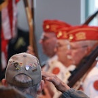 Veteran salutes Color Guard